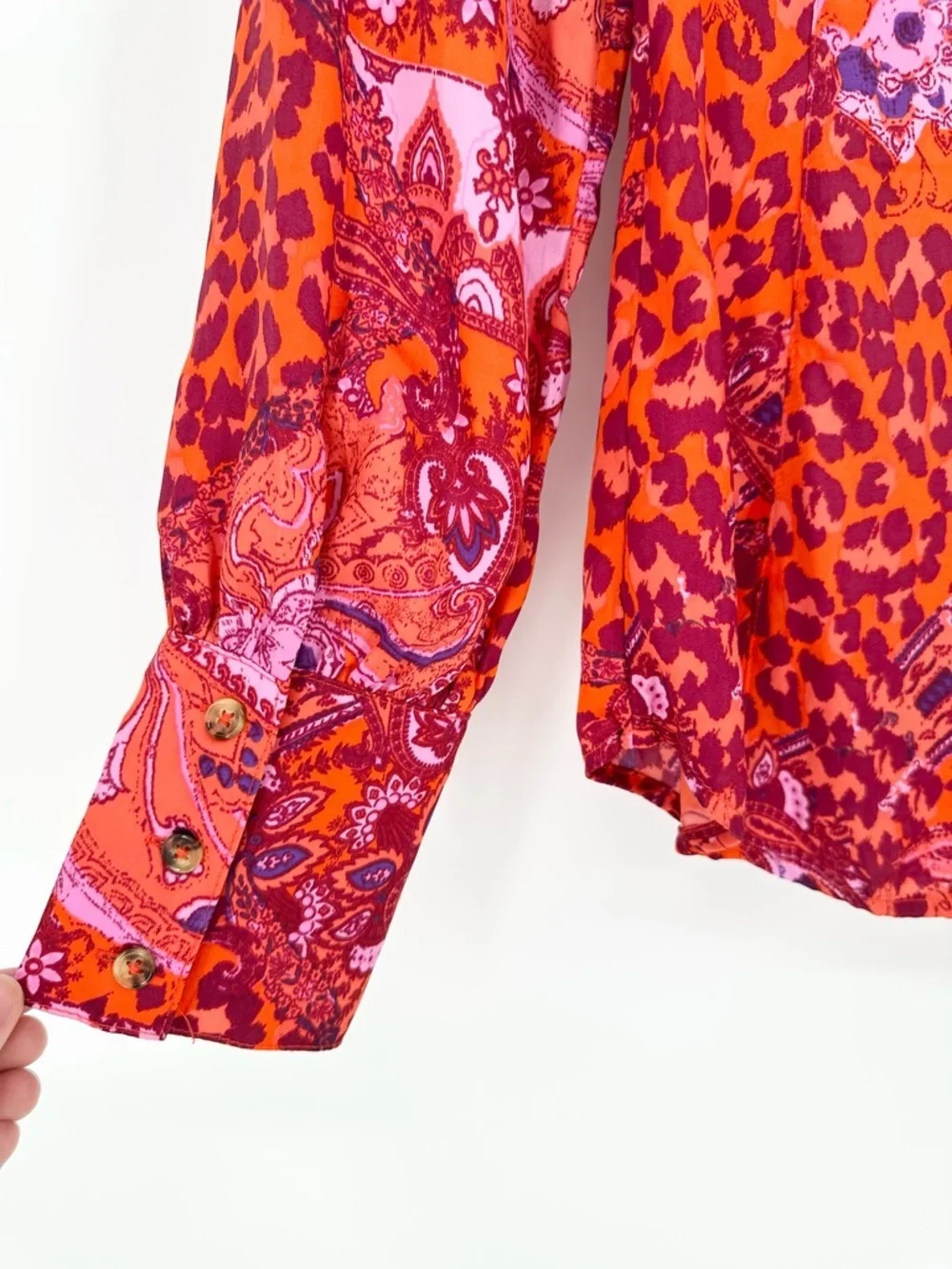 Free People Bianca Printed Blouse Top